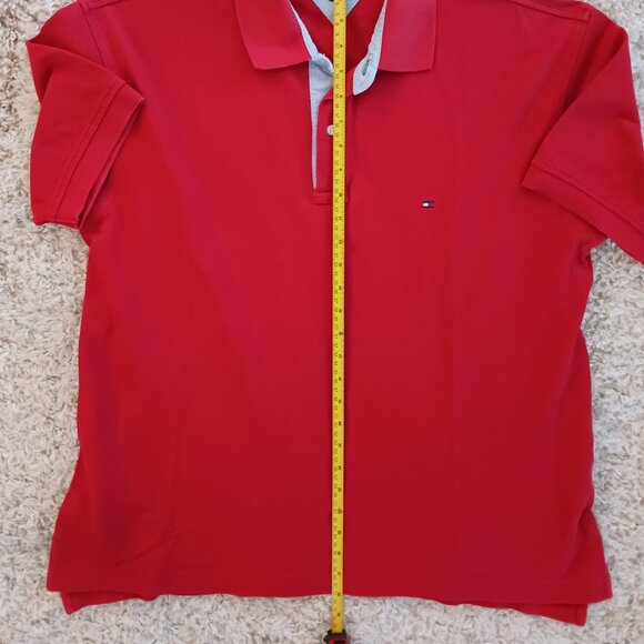 Tommy Hilfiger Golf Polo Mens Shirt Size X-Large Red Short Sleeve Logo - Picture 6 of 6